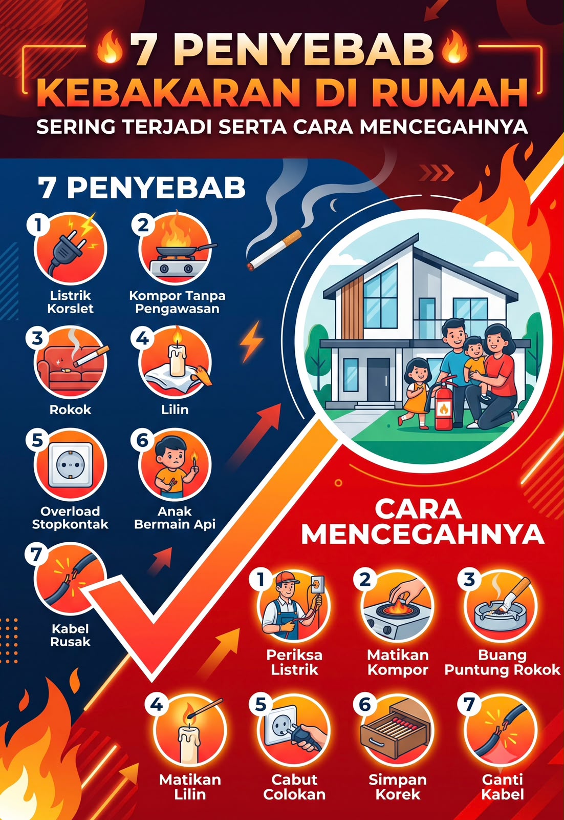 Cover: 7 Penyebab Kebakaran di Rumah yang Sering Terjadi serta Cara Mencegahnya