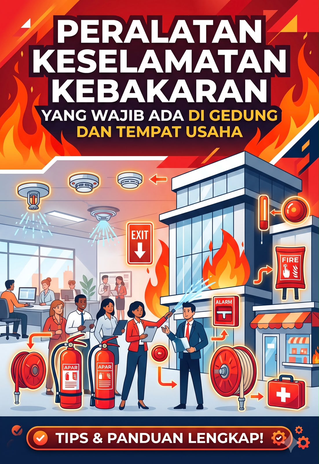 Peralatan Keselamatan Kebakaran yang Wajib Ada di Gedung dan Tempat Usaha